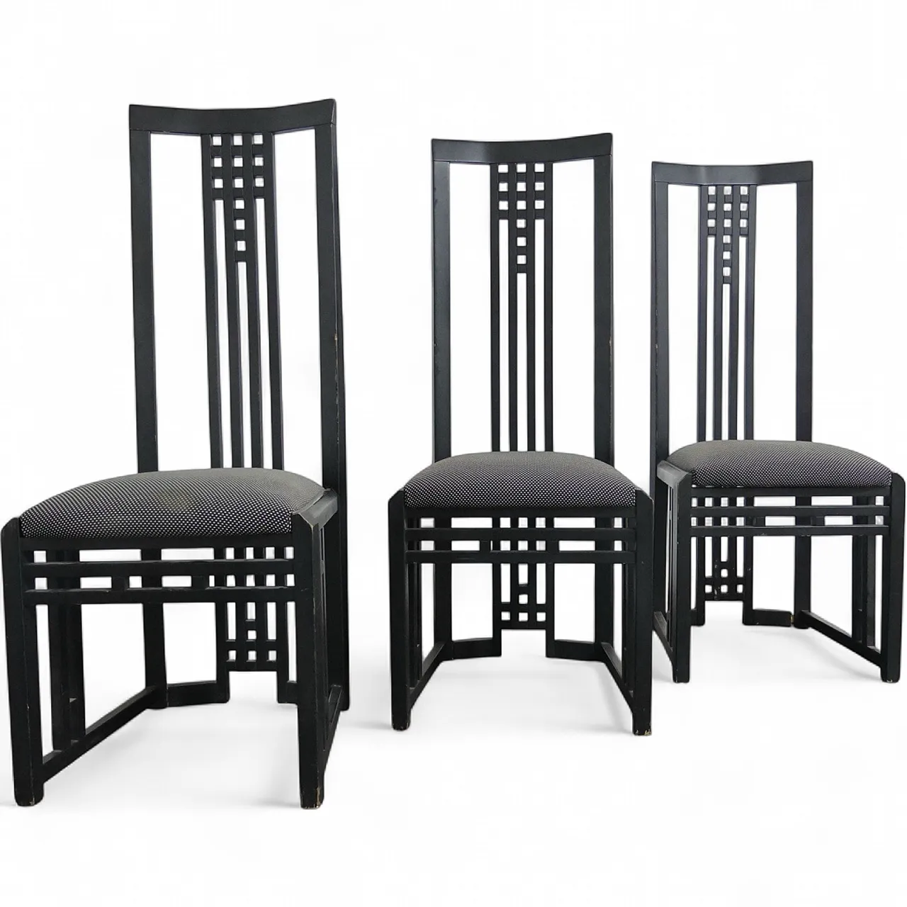 Tris Wooden Throne Chairs by Giorgetti, 1970s 25