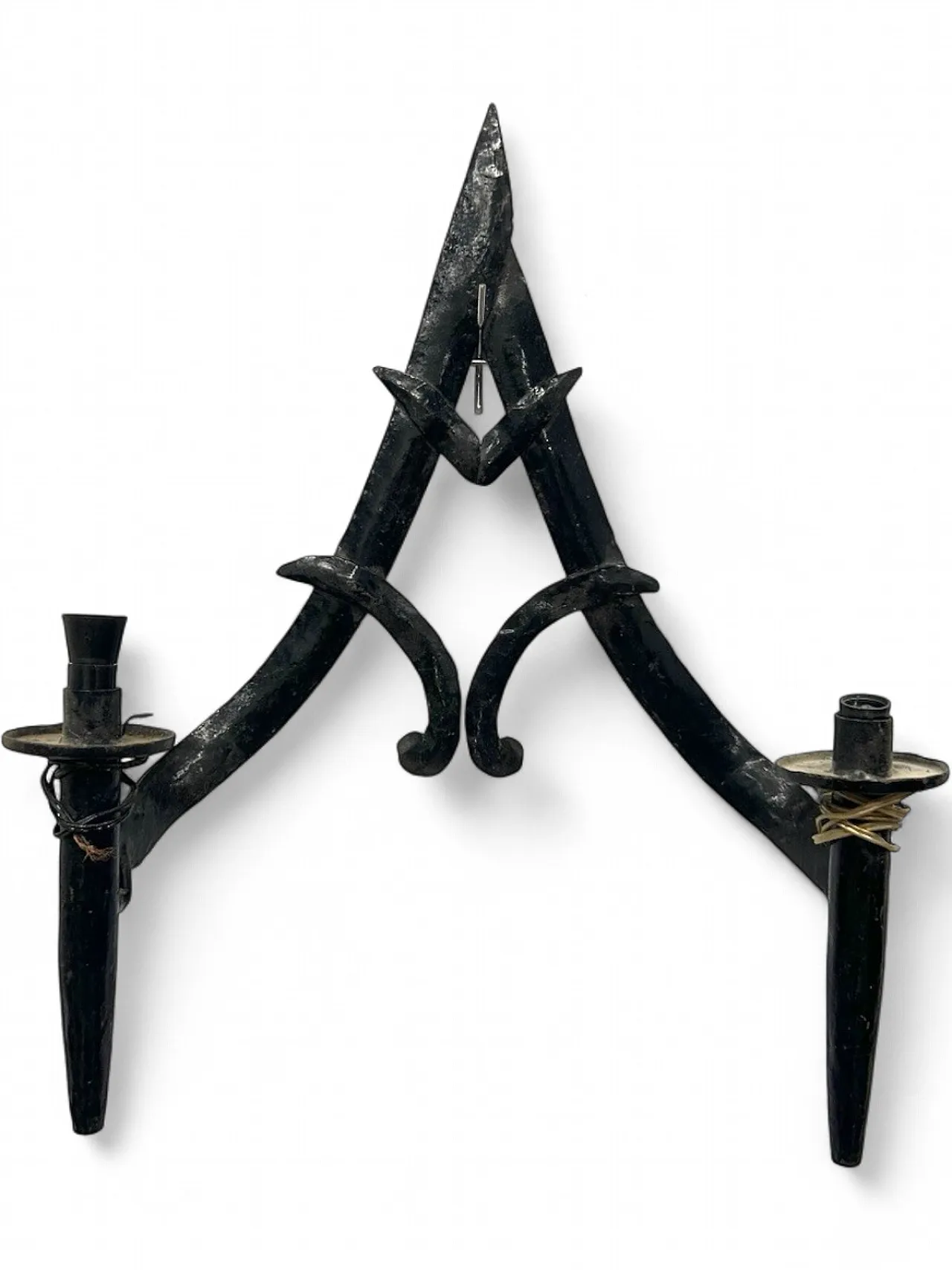 Brutalist Wall Lamp Medieval Style Antique Late 19th Century 10