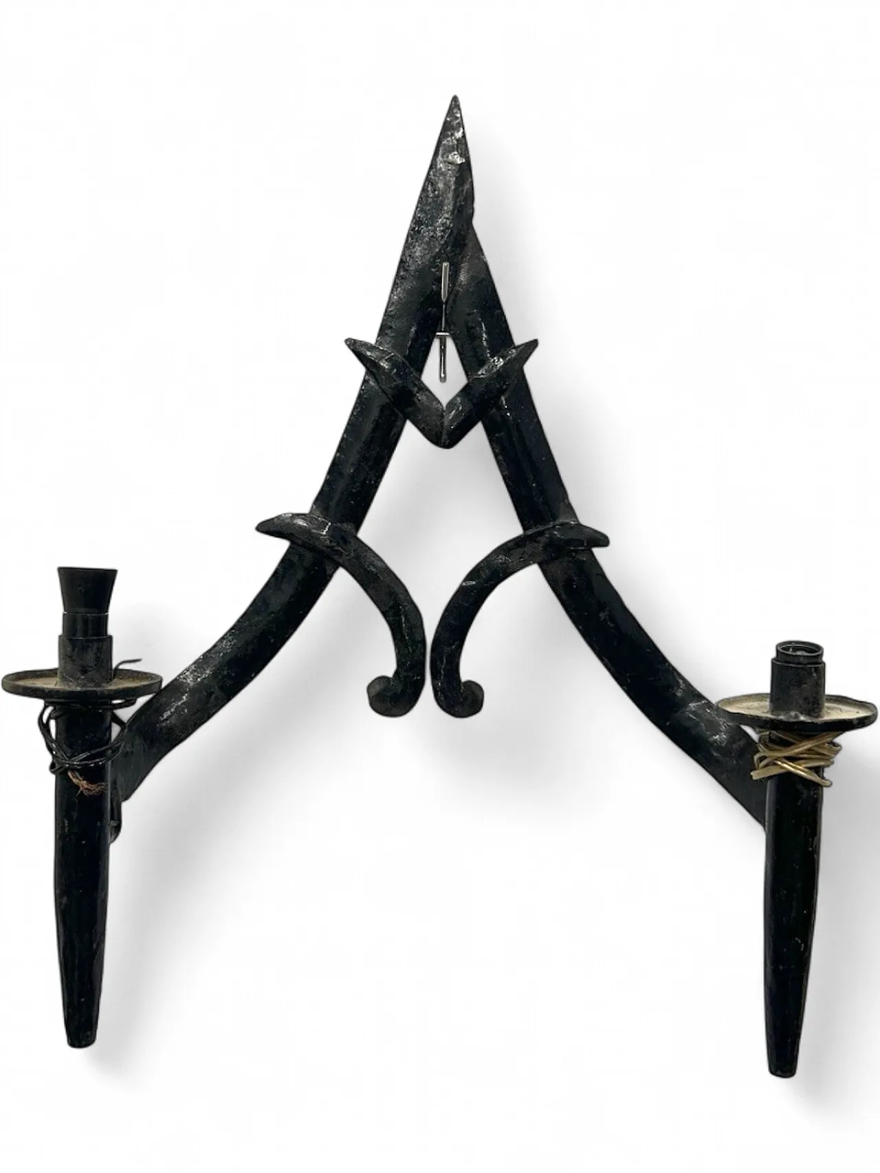 Brutalist Wall Lamp Medieval Style Antique Late 19th Century 11