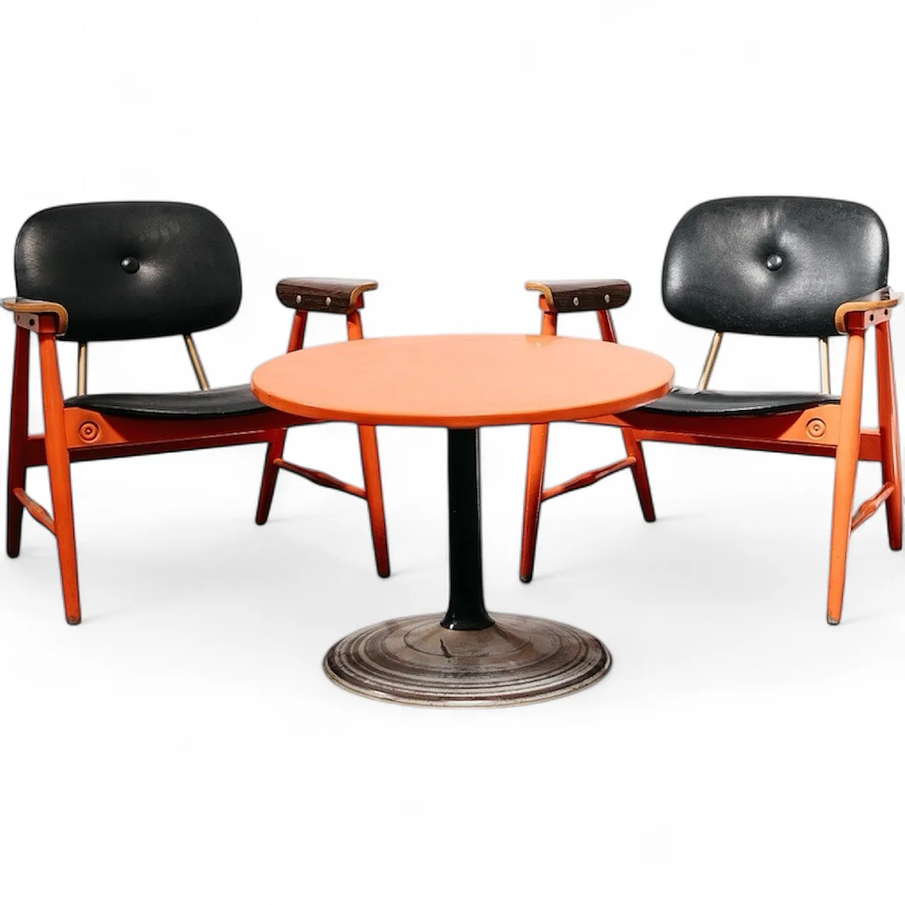 Pair of Armchairs and Coffee Table by Marco Zanuso for Poltronova, 70s 19