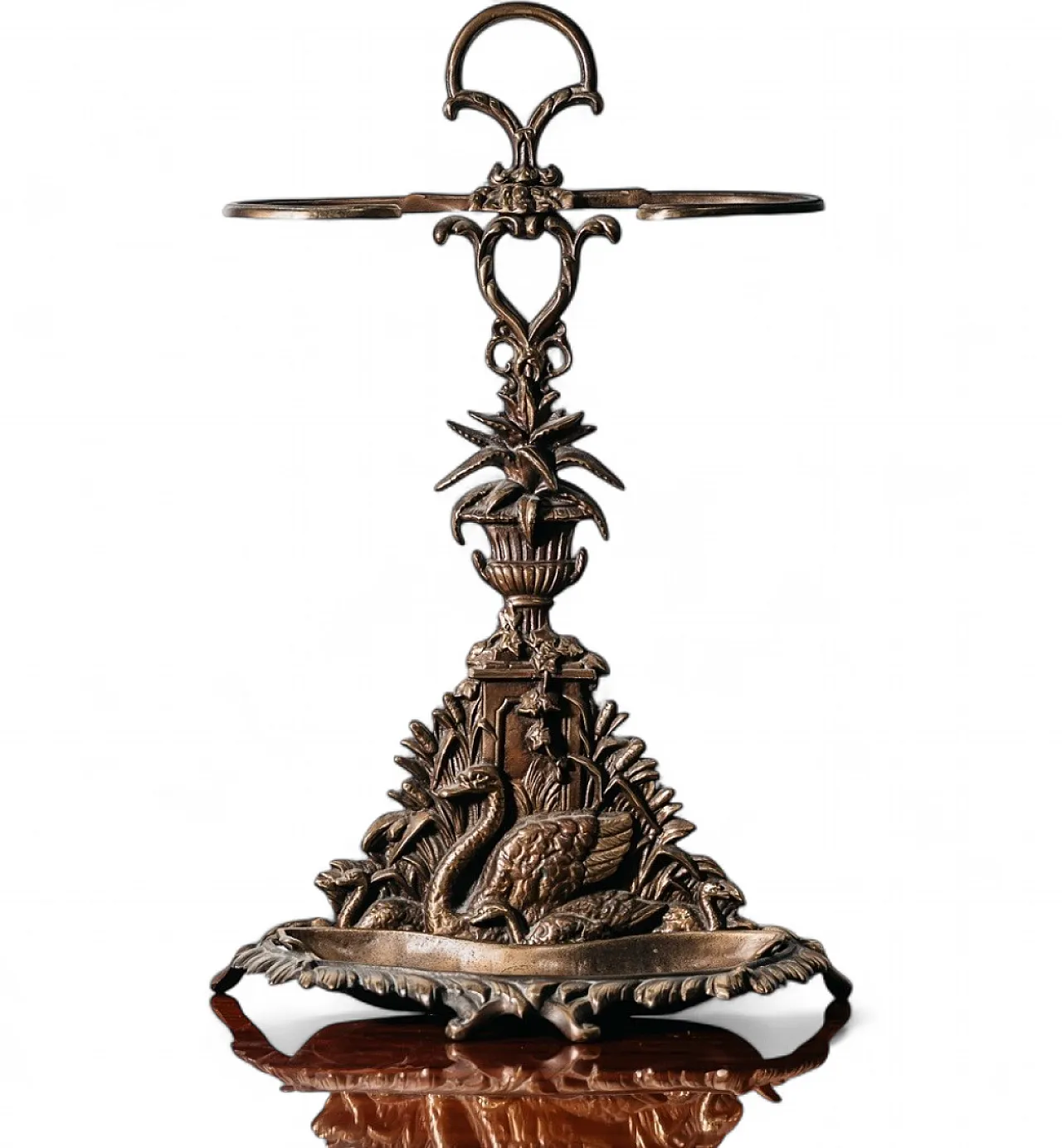 Art Nouveau Brass Umbrella Stand, France, 1960s 13
