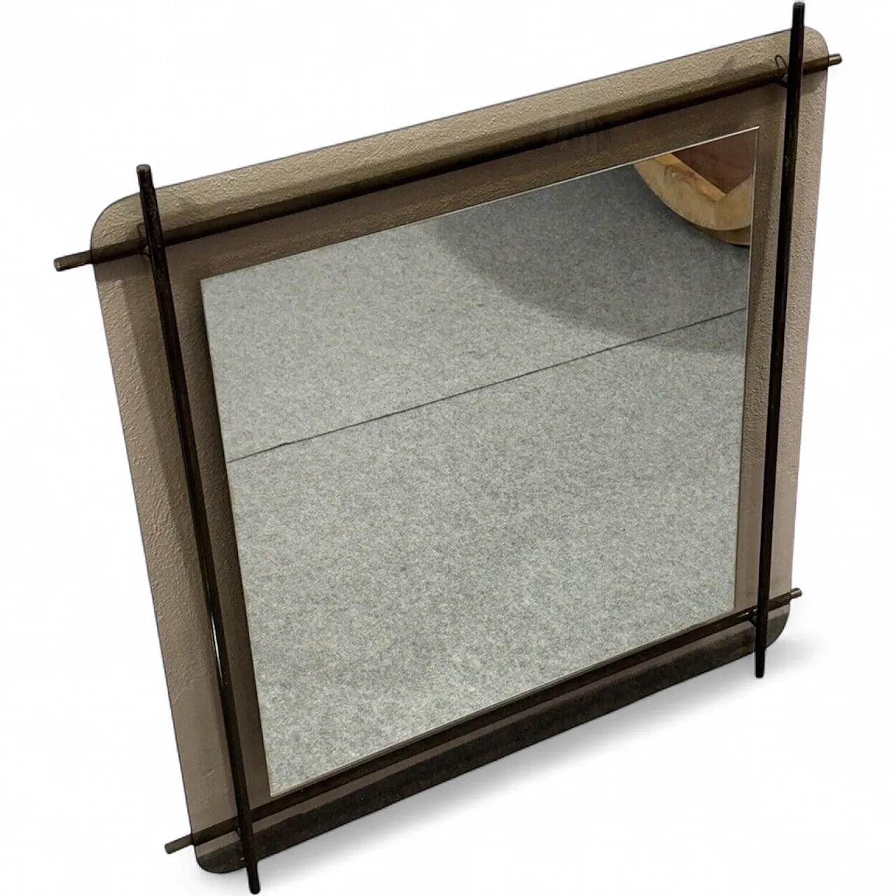 Renato Zevi Metalarte Specchio Vetro E Ottone Design Modernariato 6