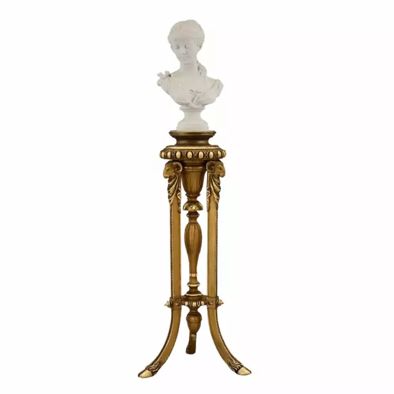 Busto in porcellana a biscotto di Charles Levy & Co, fine '800 3