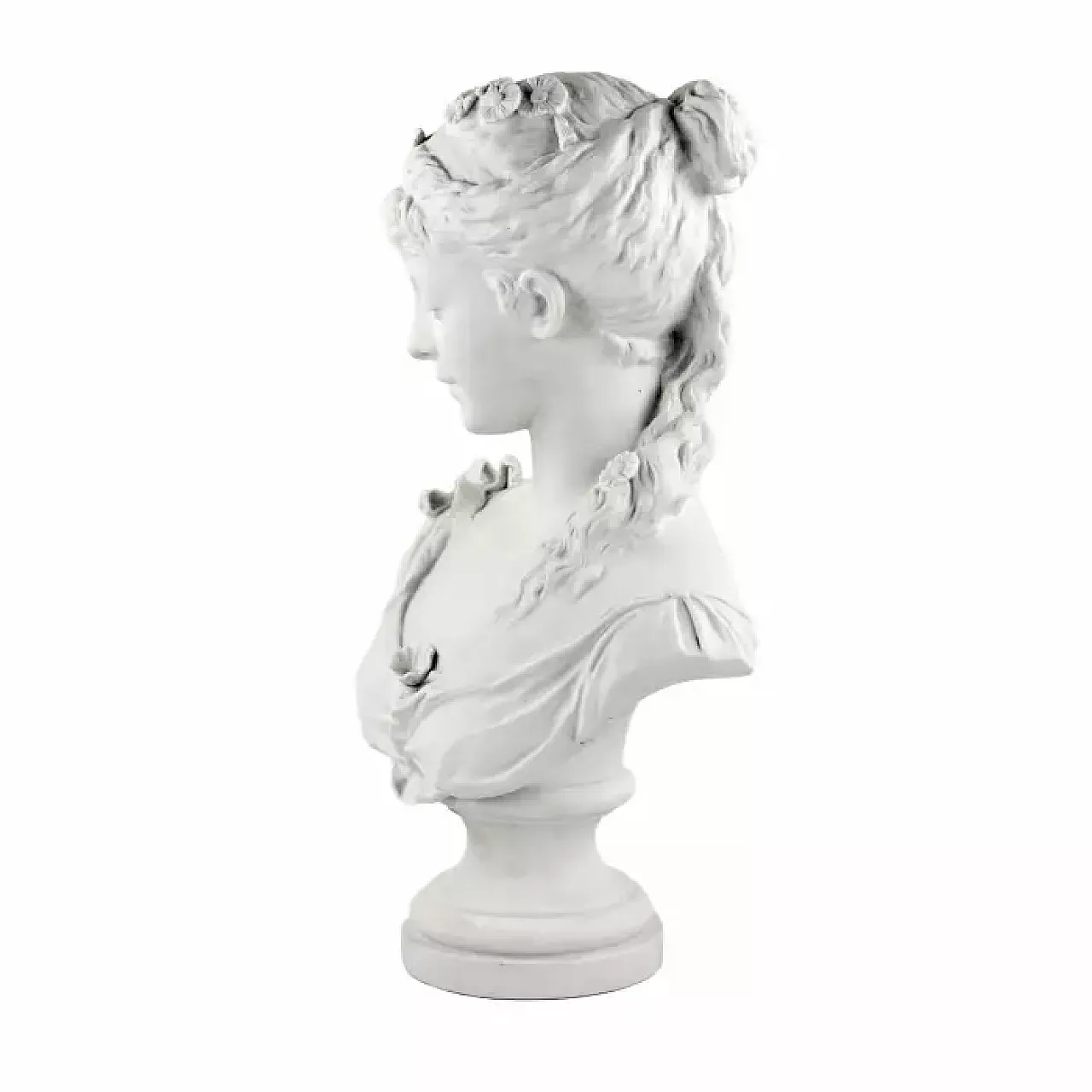Busto in porcellana a biscotto di Charles Levy & Co, fine '800 4