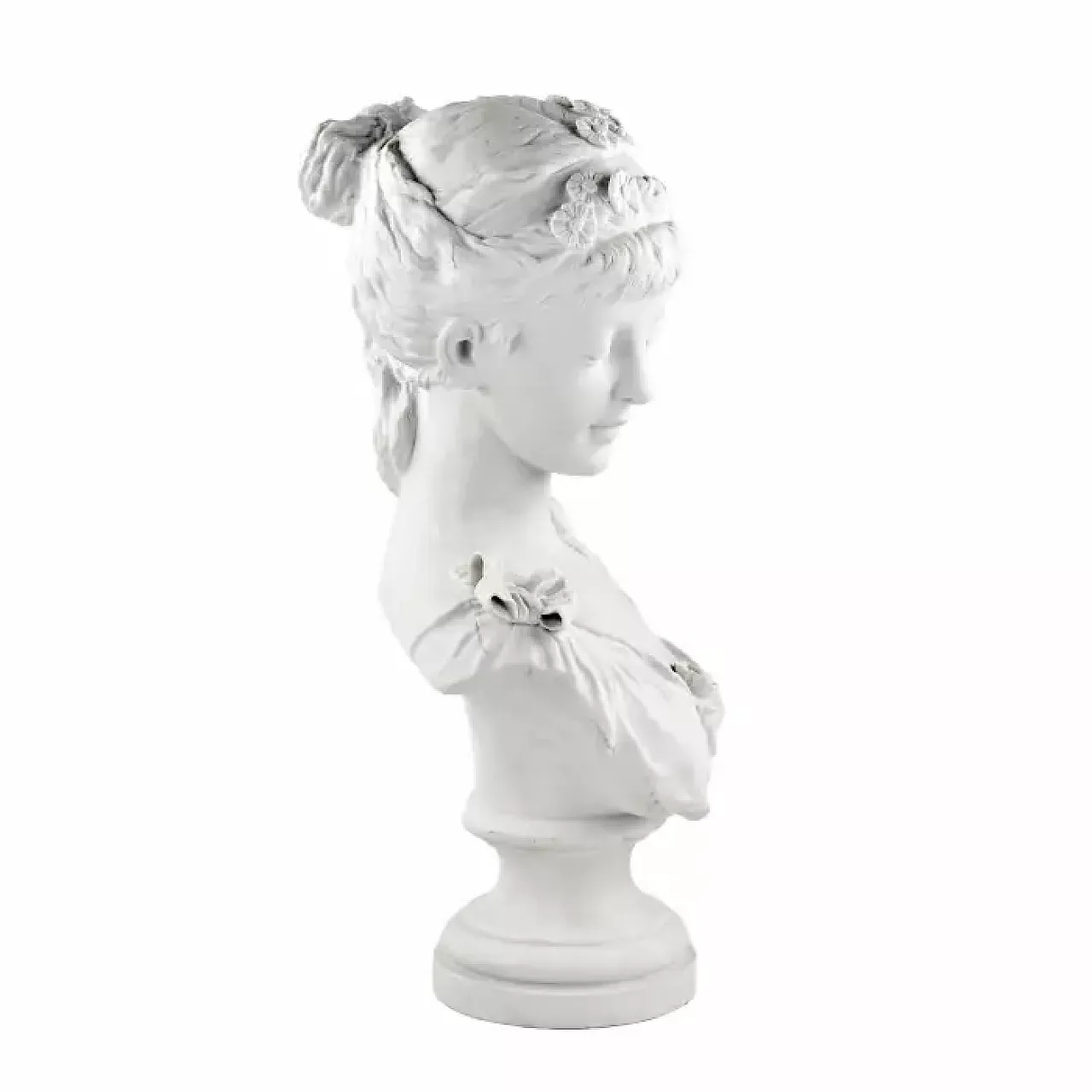 Busto in porcellana a biscotto di Charles Levy & Co, fine '800 8