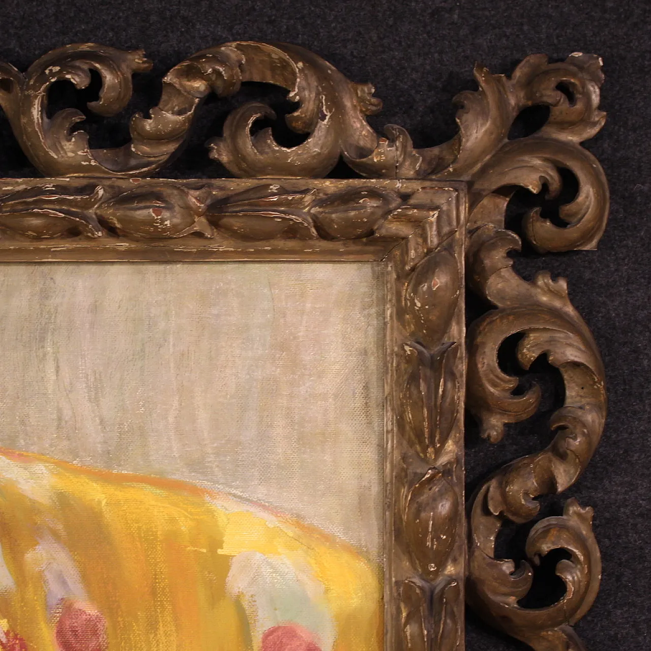 Grande quadro firmato A. Mazza del 1912, ritratto di donna orientale 7
