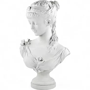 Busto in porcellana a biscotto di Charles Levy & Co, fine '800