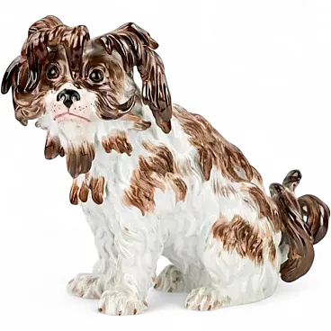 Figura in porcellana di un cagnolino di Meissen, '800