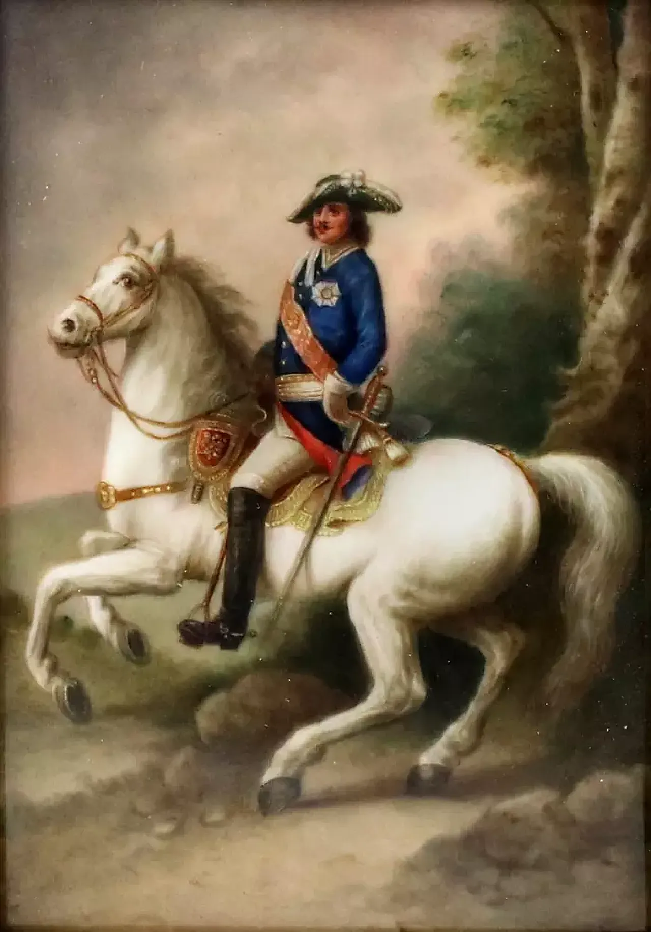 Porcelain plaque depicting Peter I, 19th century 5