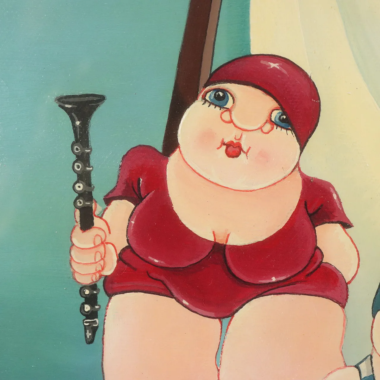 Painting by Guido Acquaviva, oil on canvas, 20th century 6