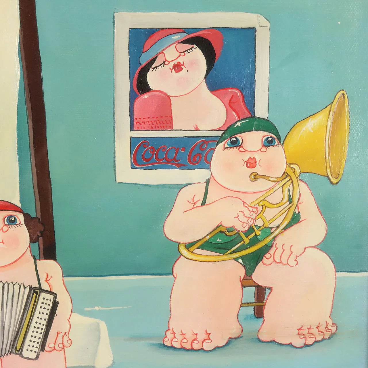 Painting by Guido Acquaviva, oil on canvas, 20th century 7