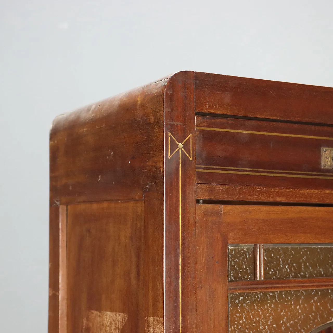 Mahogany office furniture with stained glass windows, 19th century 5