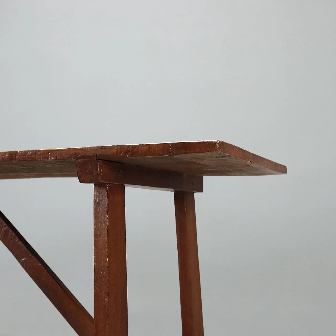 Walnut table with antique woods, early 20th century 4