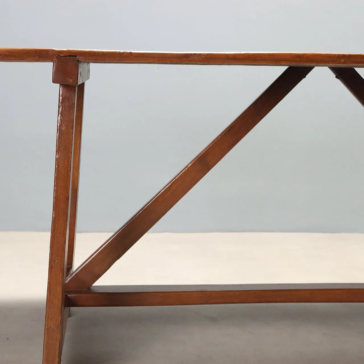 Walnut table with antique woods, early 20th century 5