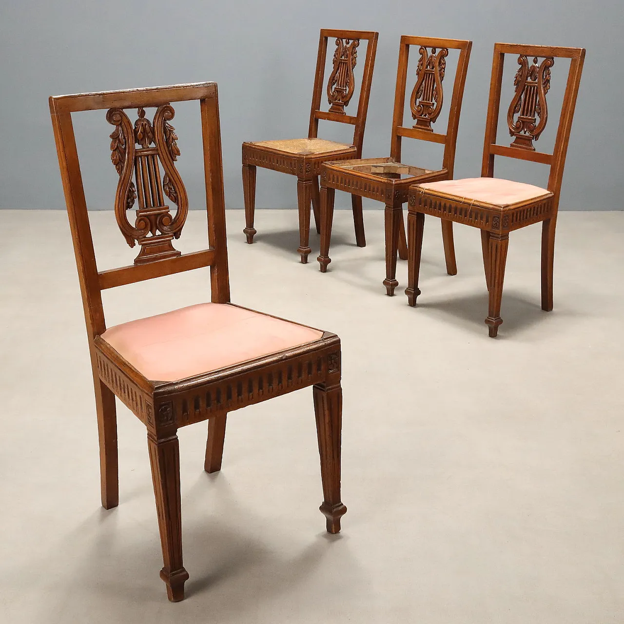 4 Sedie Neoclassiche in noce, '700 1