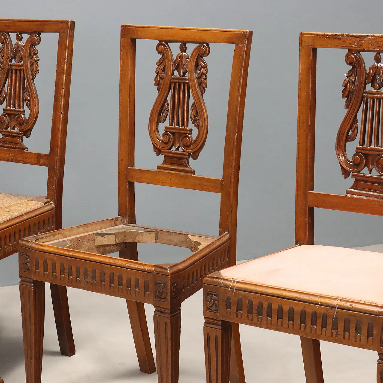4 Sedie Neoclassiche in noce, '700 3
