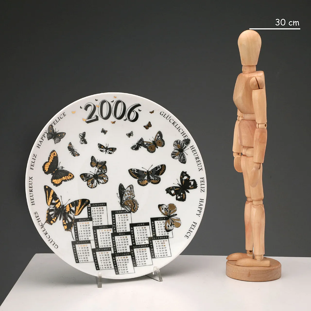 Piatto Piero Fornasetti, serie Calendario, anni 2000 2