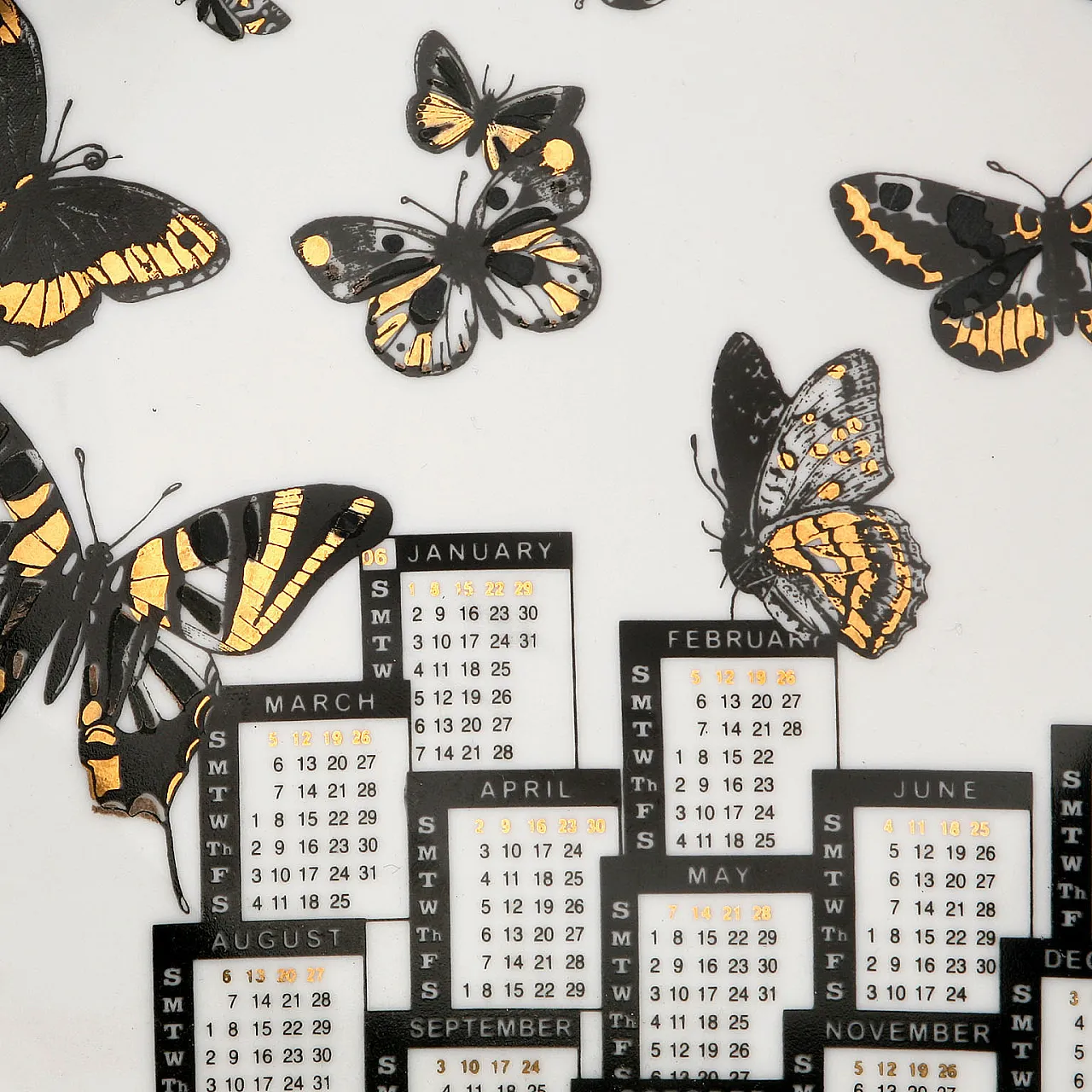 Piatto Piero Fornasetti, serie Calendario, anni 2000 6