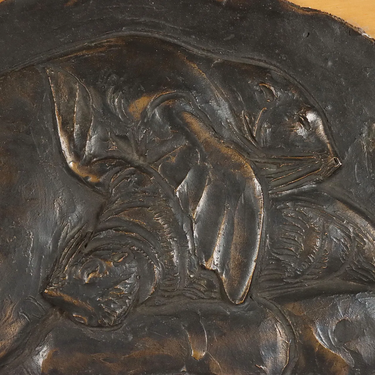 Bronze bas-relief by Enrico Manfrini, 20th century 4