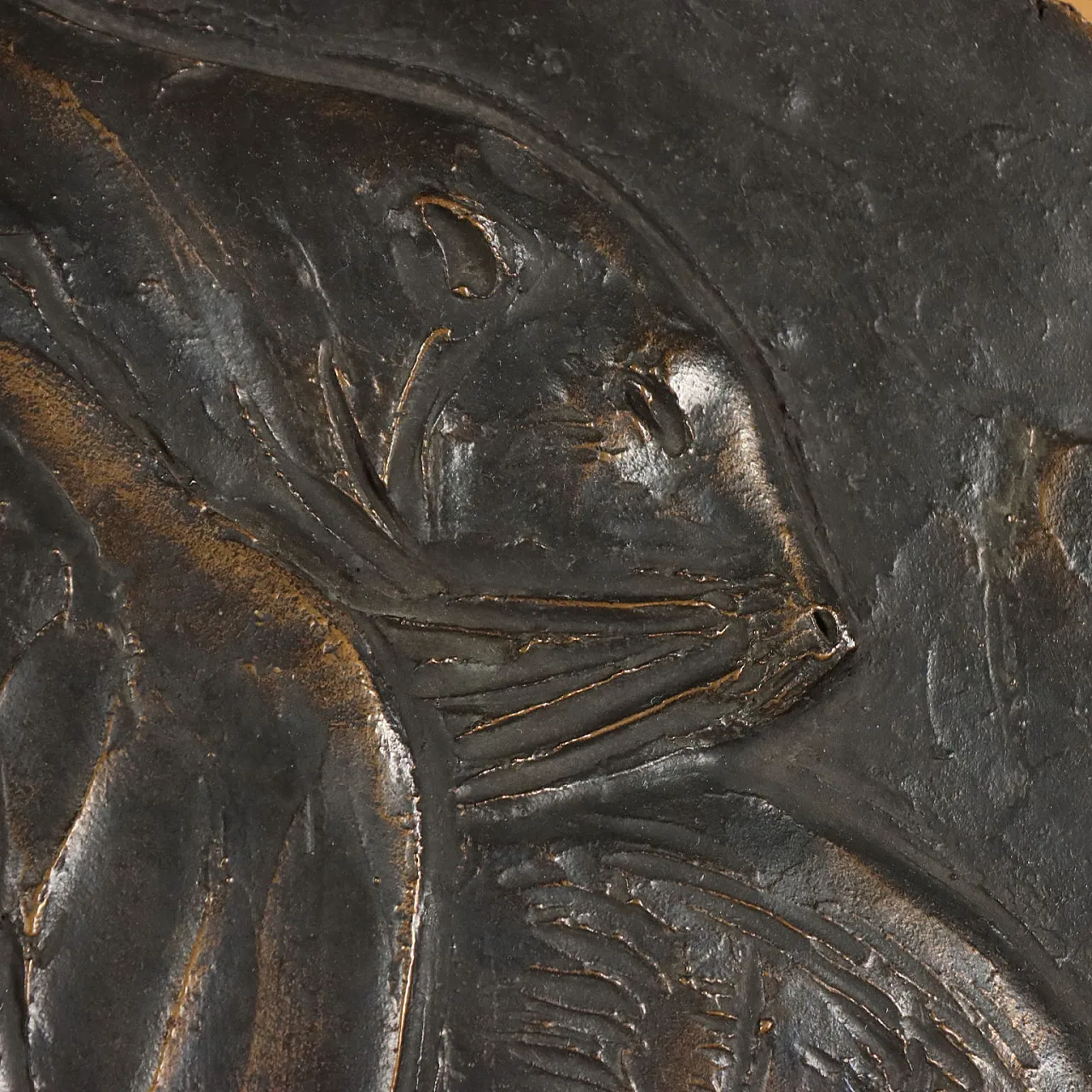 Bronze bas-relief by Enrico Manfrini, 20th century 5