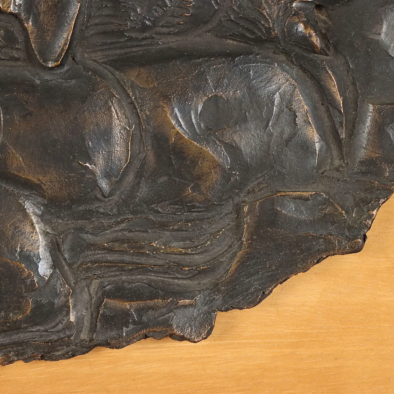 Bronze bas-relief by Enrico Manfrini, 20th century 6