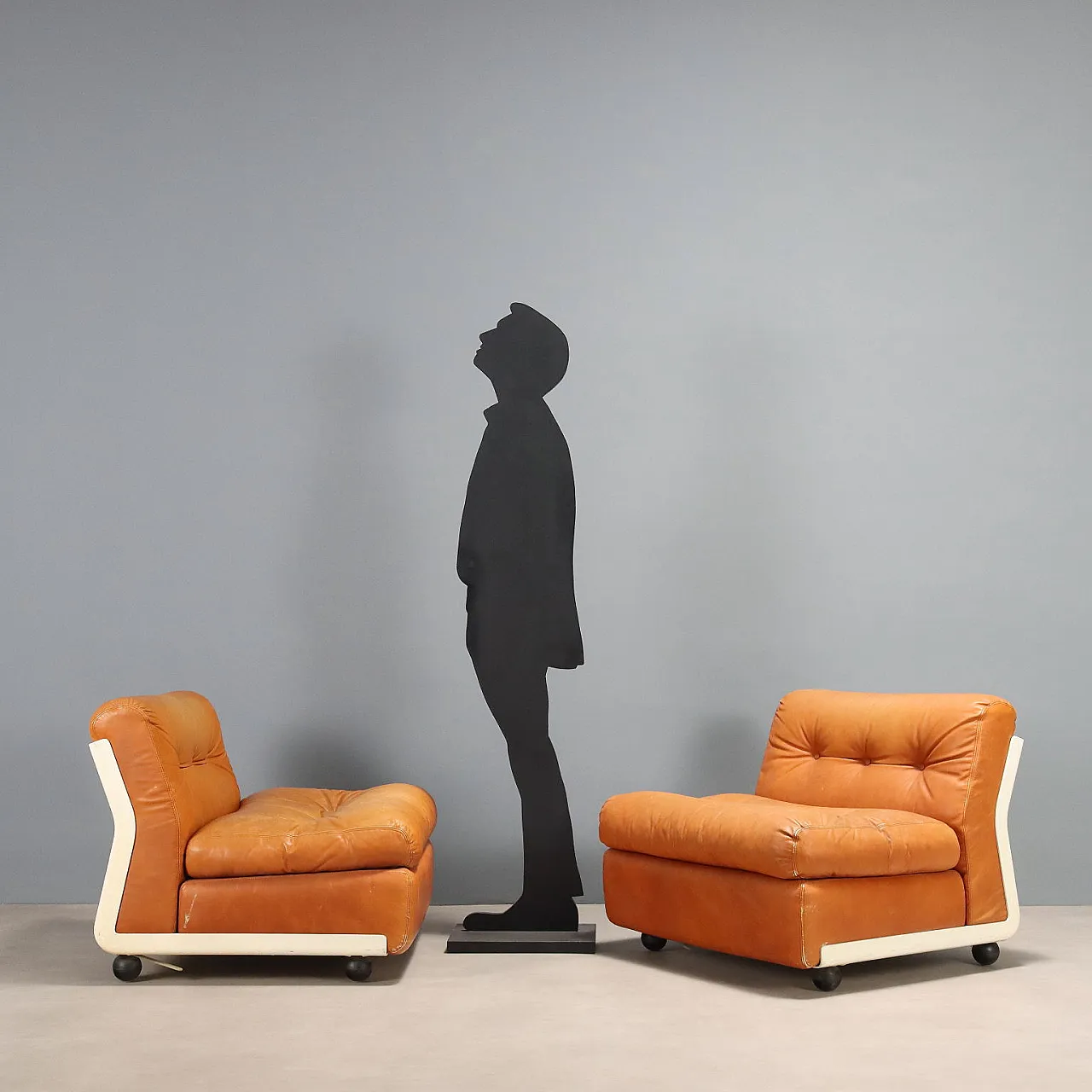 Pair of Amanta armchairs by Mario bellini, 20th century 3