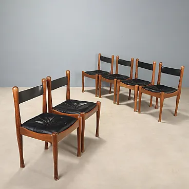 6 Chairs 620 by Silvio Coppola for Bernini, 1970s