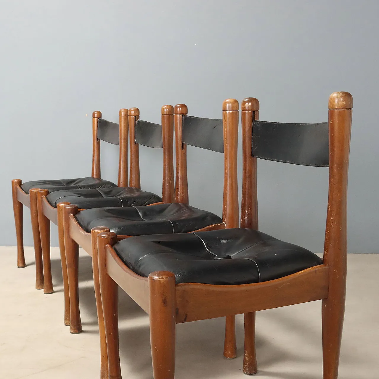 6 Chairs 620 by Silvio Coppola for Bernini, 1970s 4