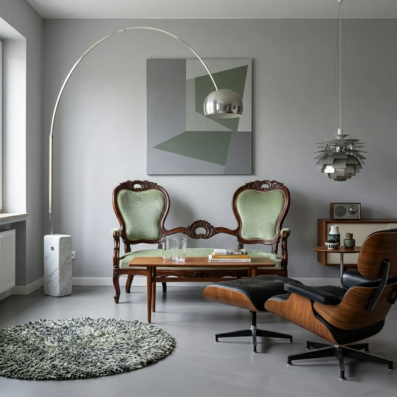 Louis Philippe sofa in walnut, 19th century 2