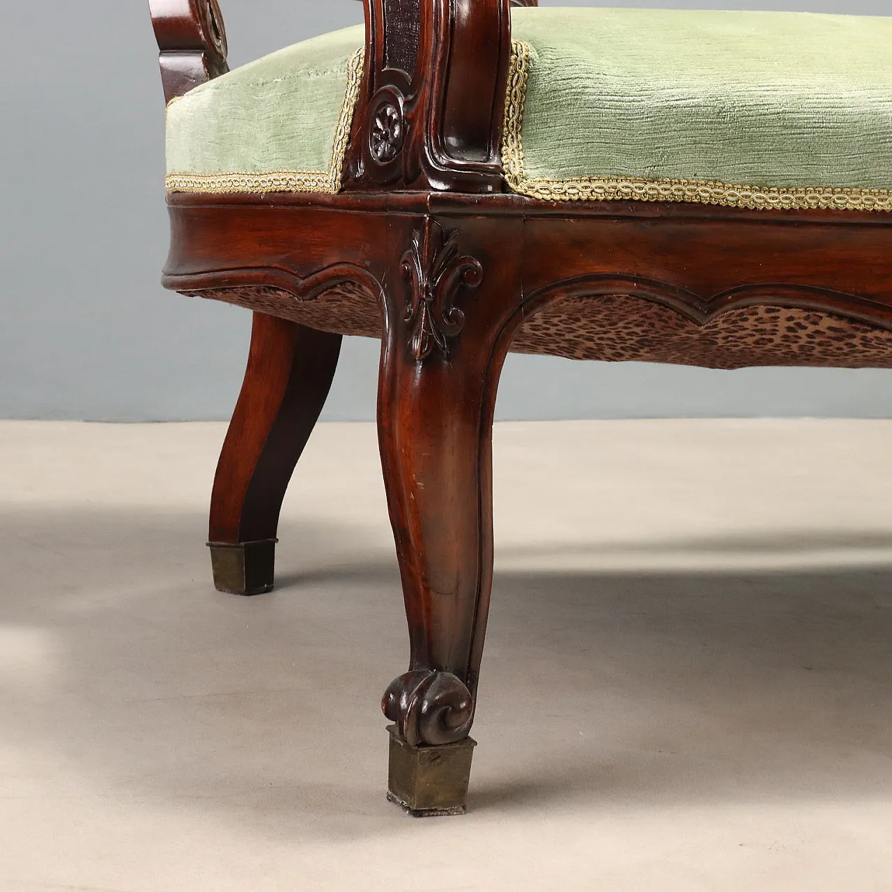 Louis Philippe sofa in walnut, 19th century 7
