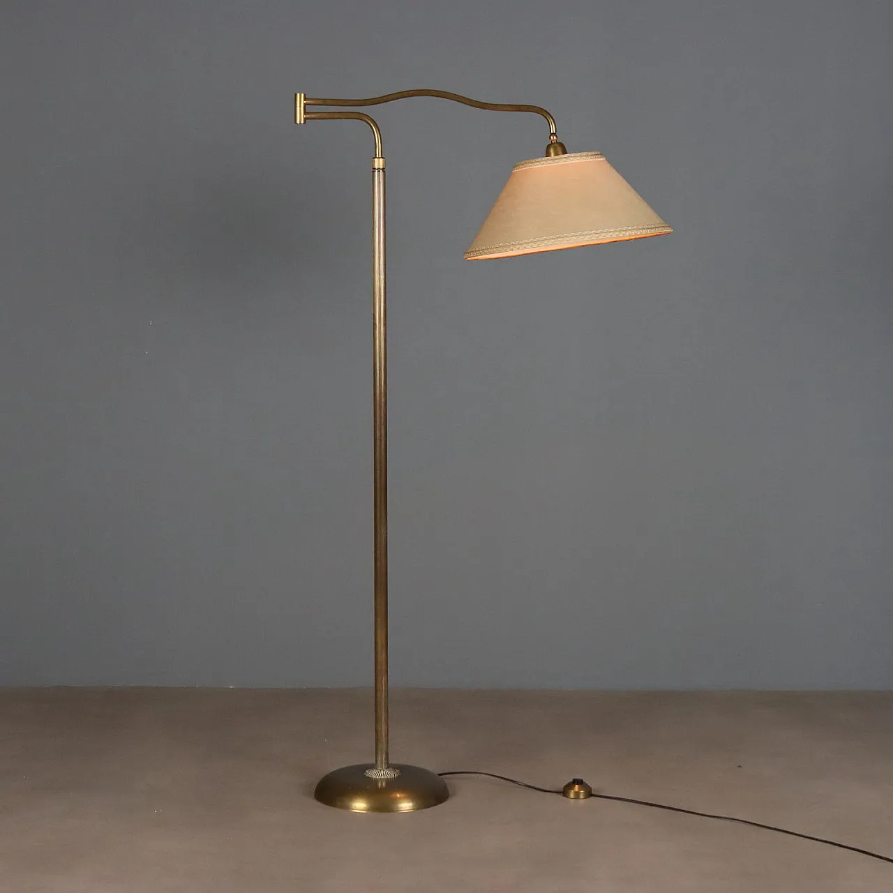 Brass floor lamp, 1950s 1