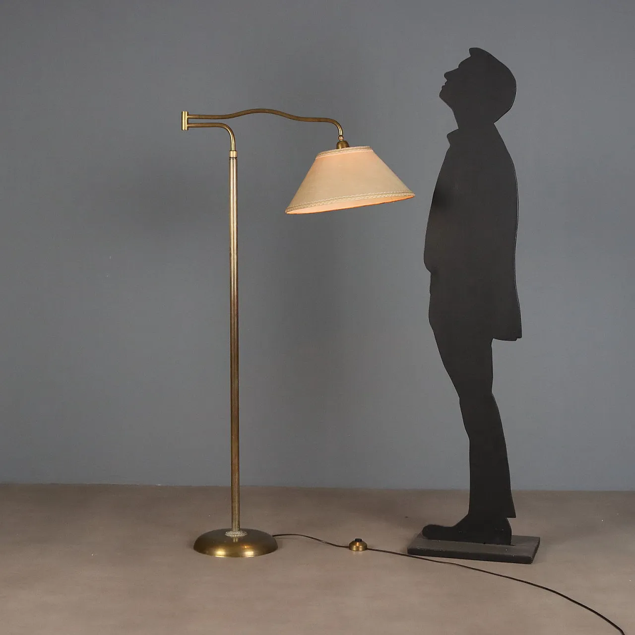 Brass floor lamp, 1950s 2