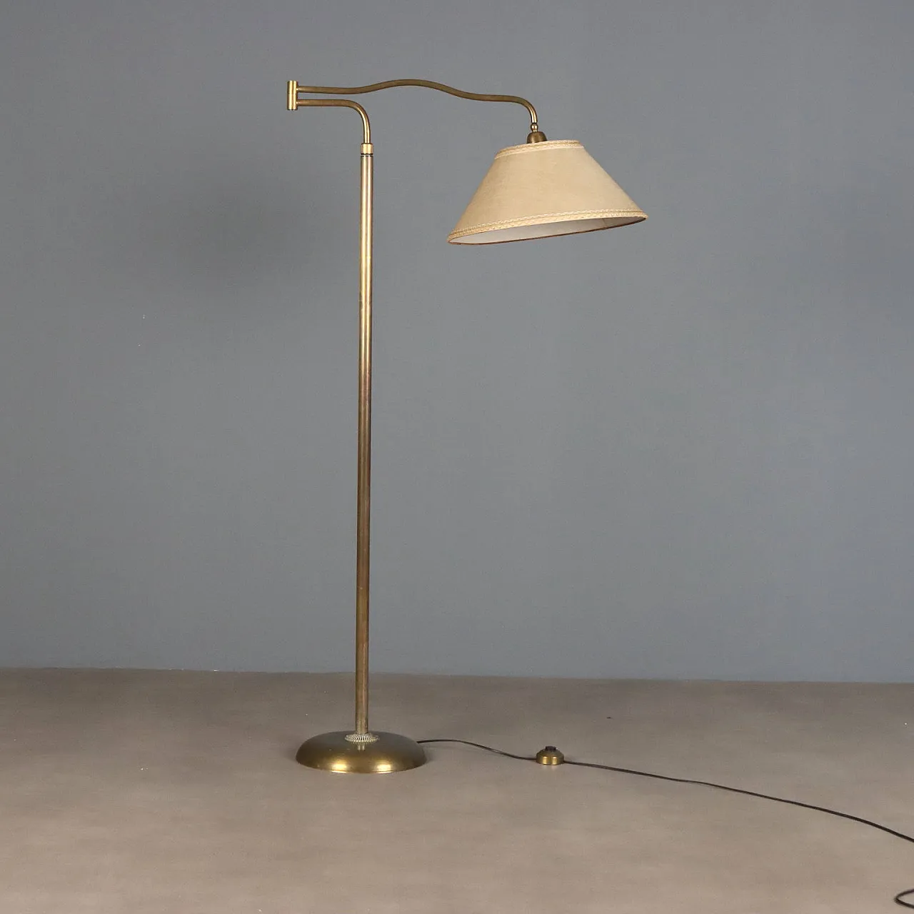 Brass floor lamp, 1950s 7