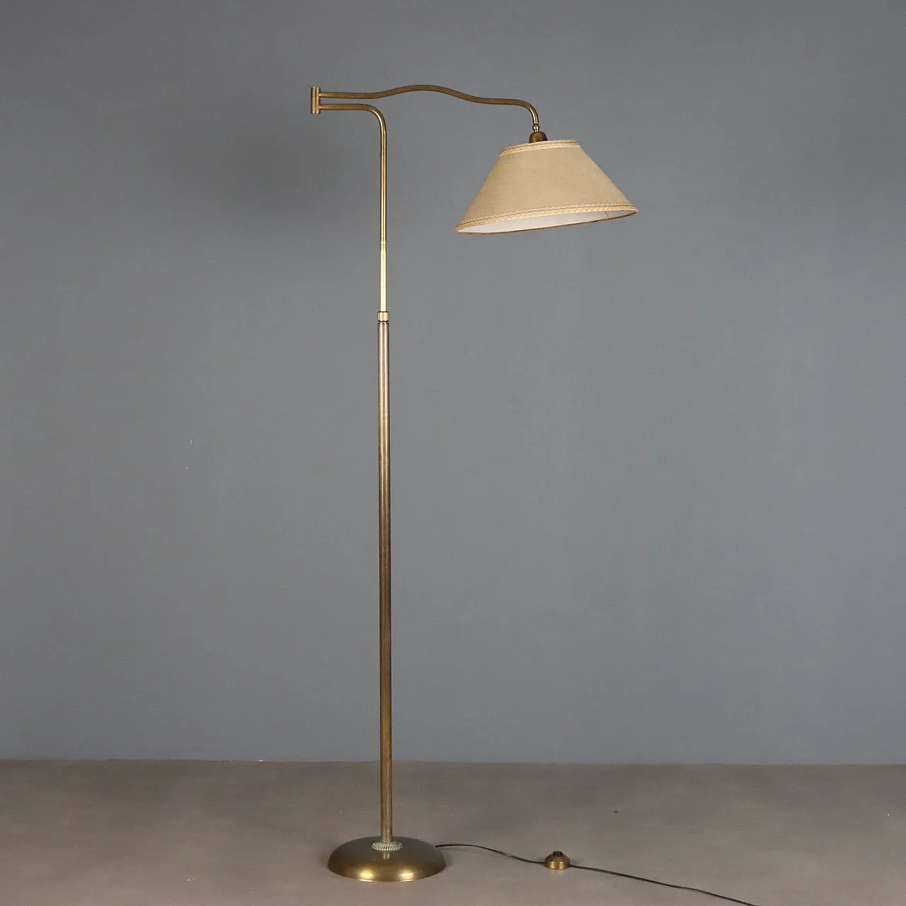 Brass floor lamp, 1950s 8