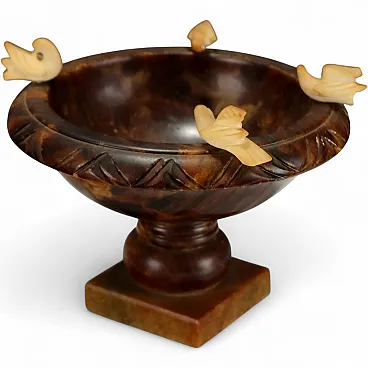 Alabaster and onyx centerpiece stand, 20th century