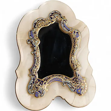Champleré and Ormolu table mirror, 20th century