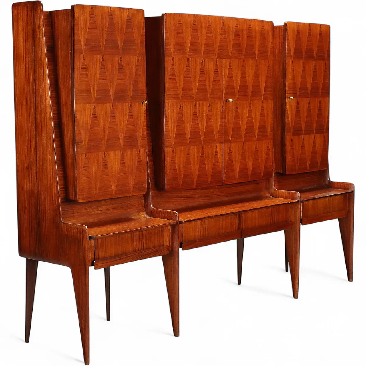 Wooden living room cabinet, 1950s 11