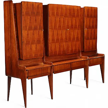 Wooden living room cabinet, 1950s