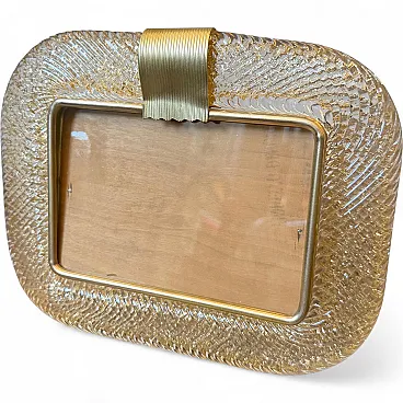 Barovier style Art Deco Murano glass picture frame, 1990s