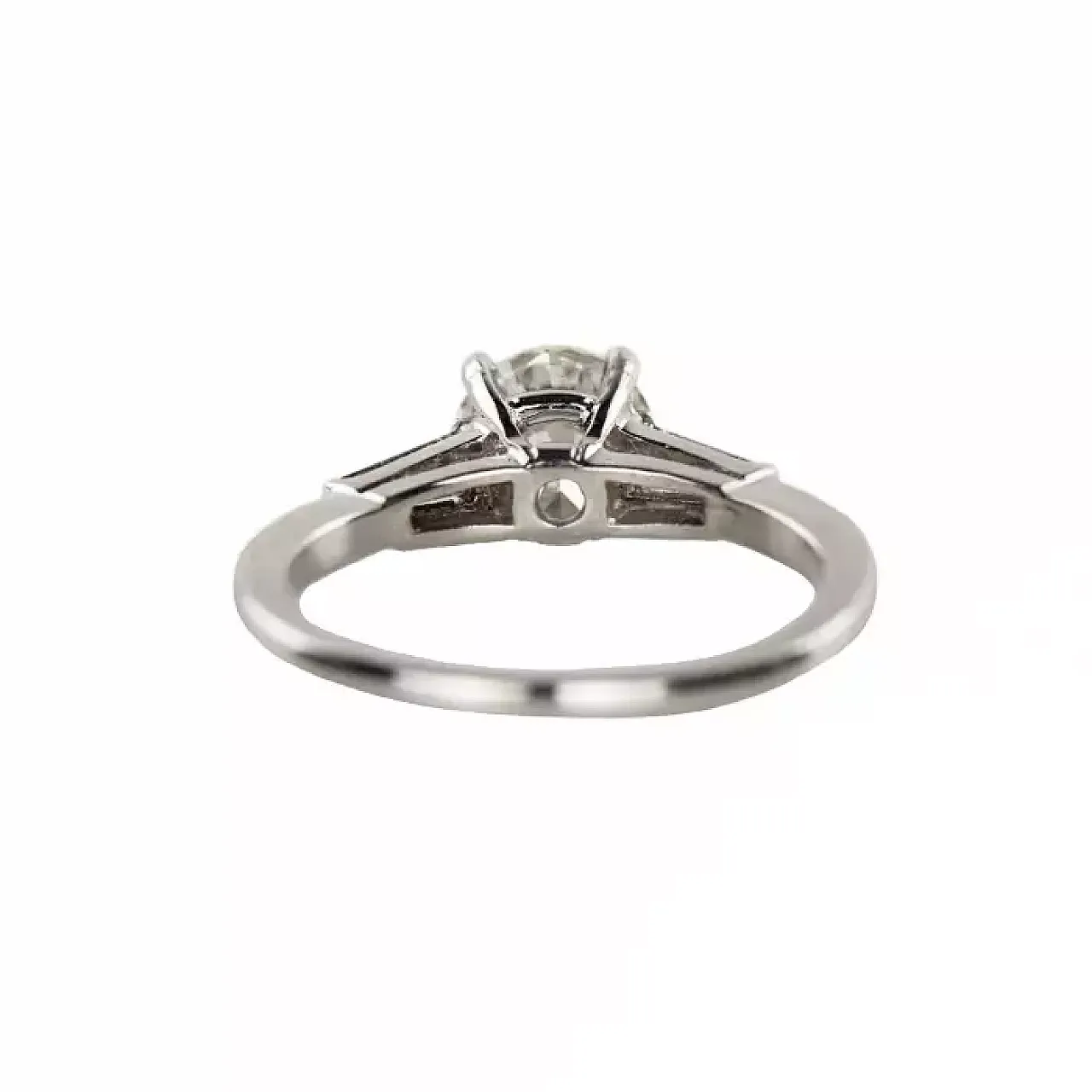 Platinum and diamond ring, 20th century 3