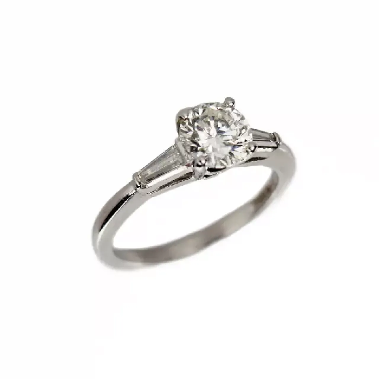 Platinum and diamond ring, 20th century 6