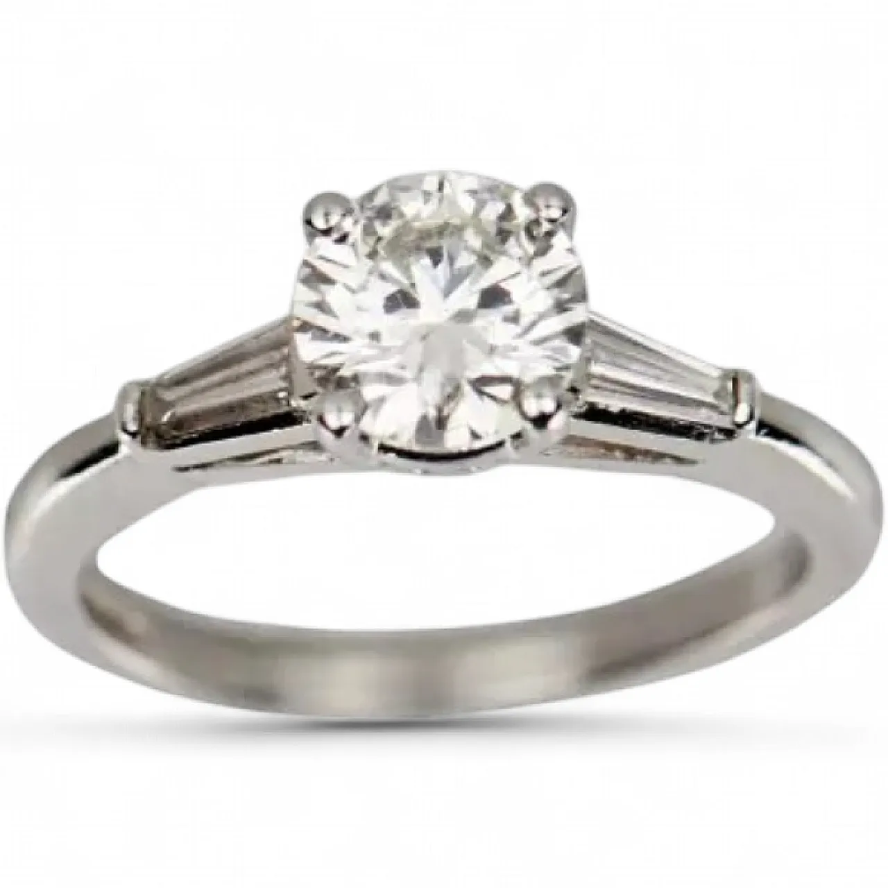 Platinum and diamond ring, 20th century 7