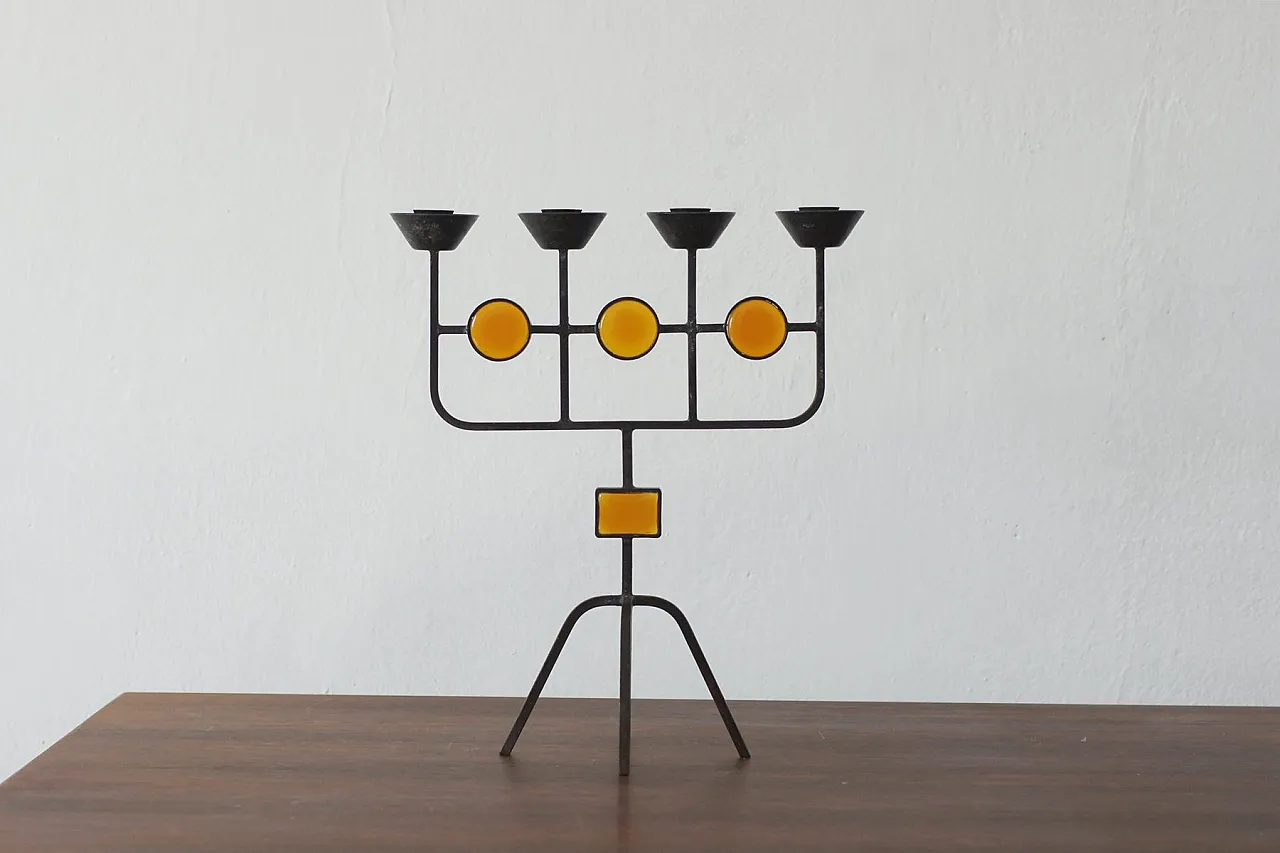 Candleholder by Gunnar Ander for Ystad Metall, 1950s 1