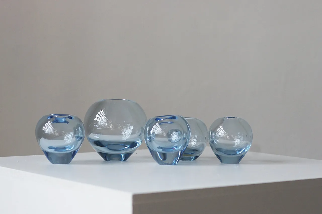 5 Vasi Rondo Aqua di Per Lütken per Holmegaard, anni '70 4