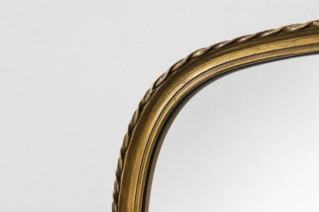 Specchio da parete in ottone, anni '50 4