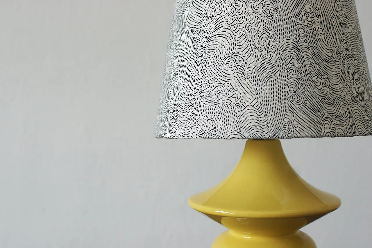 Yellow ceramic table lamp by Hasle Keramik, 1970s 2
