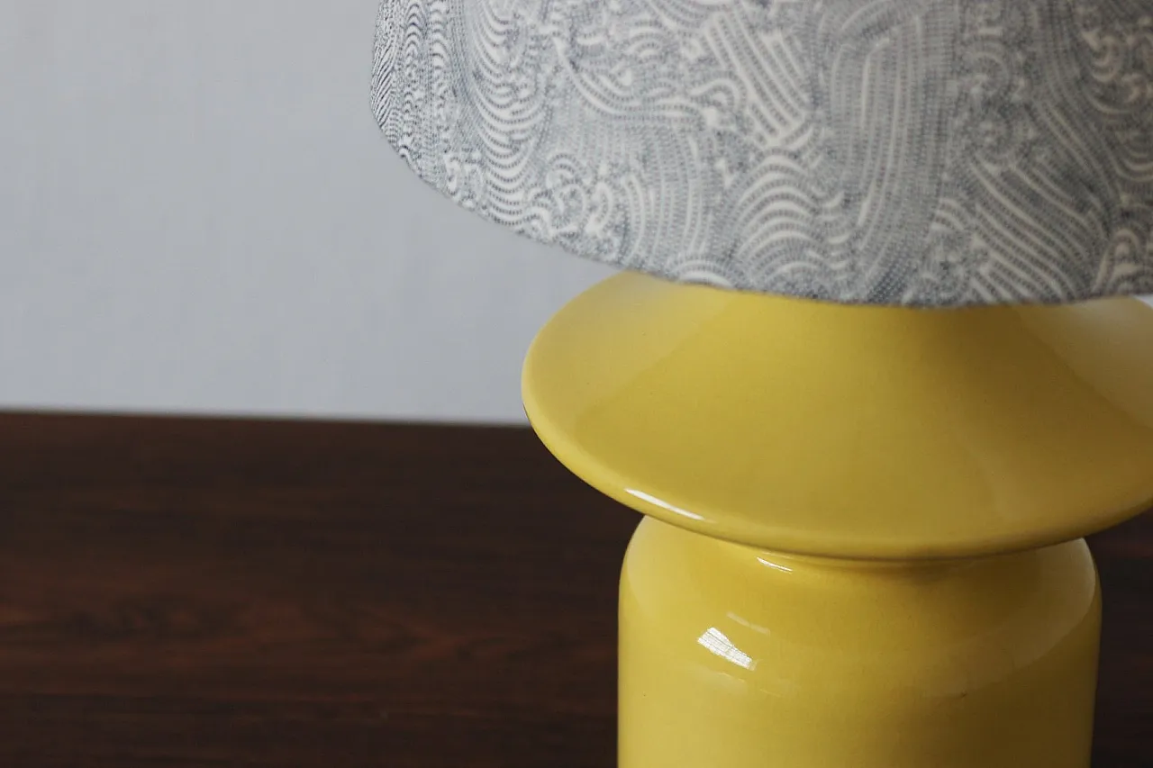 Yellow ceramic table lamp by Hasle Keramik, 1970s 3