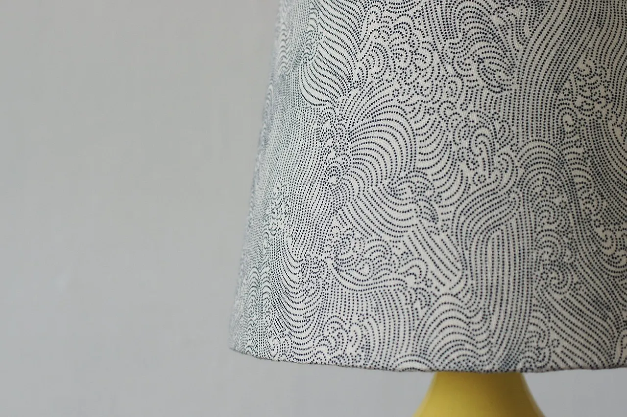 Yellow ceramic table lamp by Hasle Keramik, 1970s 4