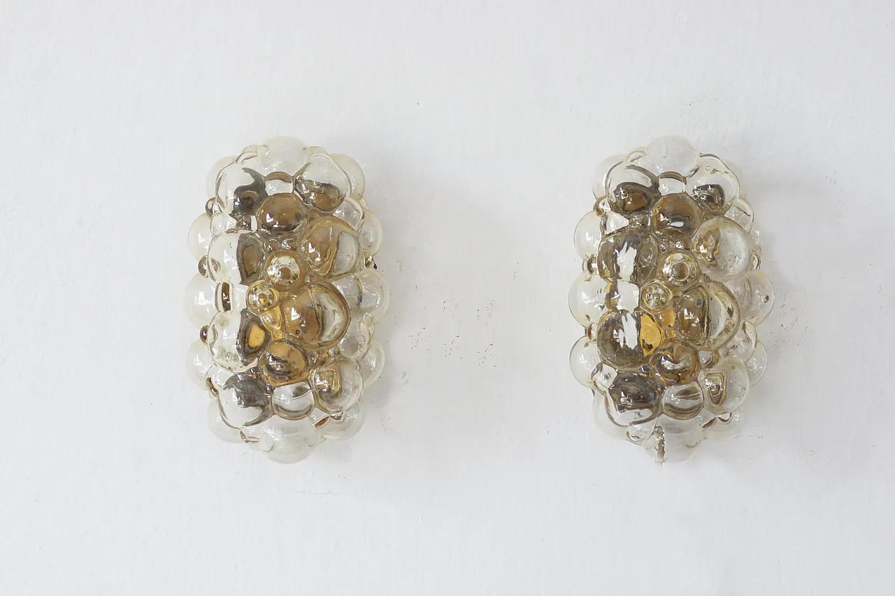 Pair of Mid-Century Modern bubble sconce by Helena Tynell, 1960s 1