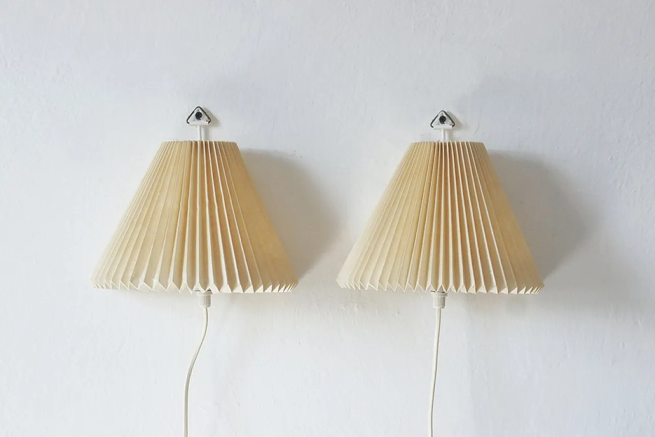 Pair of Model 203 wall lights by Henning Seidelin for Le Klint, 1960s 1
